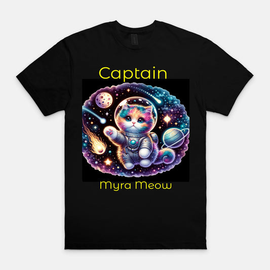 Captain Myra Meow Unisex Soft-style T-Shirt Gildan 64000